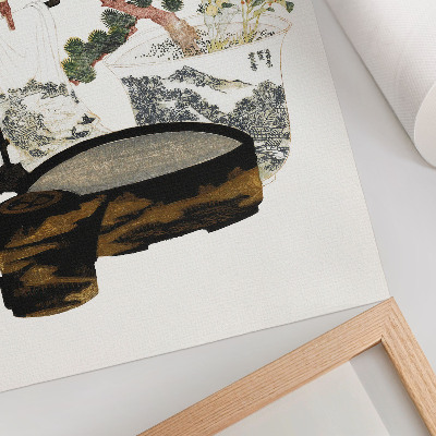 Wandposter Katsushiki Hokusais Teetisch (1822) – japanischer Vintage-Holzschnitt