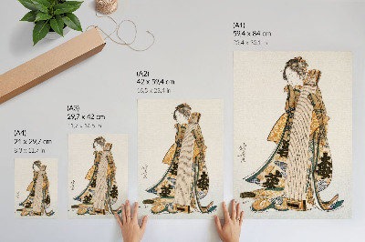 Wandposter Japanischer Hokusai (1760-1849) im Vintage-Ukiyo-e-Stil