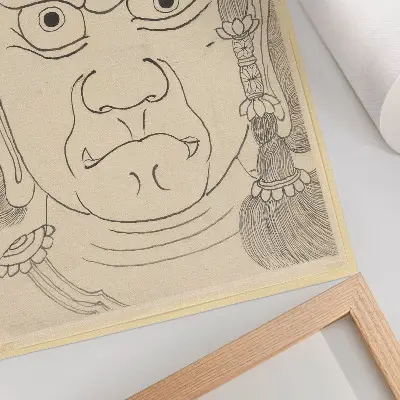 Wandposter Fudō Myōō-Maske nach der Katsushika-Hokusai-Schule
