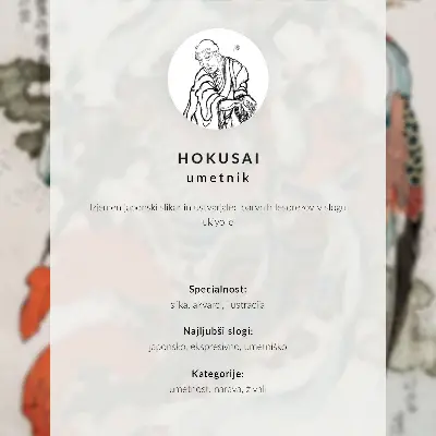 Poster Katsushika Hokusai (1760–1849) mit dem Motiv Rotkehlchen auf einem Kirschblütenzweig
