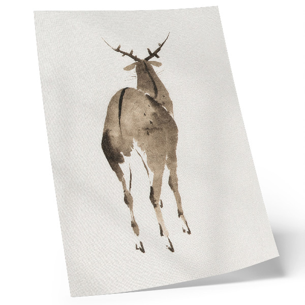 Kunstdruck leinwand Katsushiki Hokusais Hirsch (1904), Vintage-Tierillustration