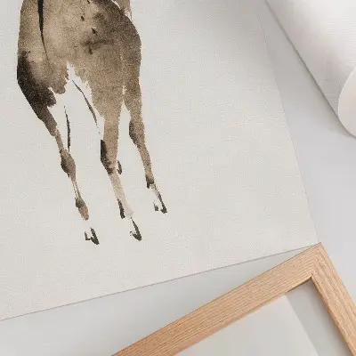 Kunstdruck auf Leinwand Katsushiki Hokusais Hirsch aus dem Jahr 1904 als Vintage-Tierillustration