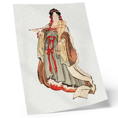 Wandposter Benten (Göttin der Liebe) (18.–19. Jahrhundert), eine Illustration einer japanischen Frau aus der Steinzeit von Katsushika Hokusai