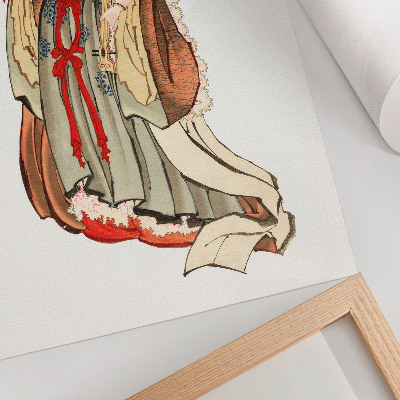 Wandposter Benten (Göttin der Liebe) (18.–19. Jahrhundert), eine Illustration einer japanischen Frau aus der Steinzeit von Katsushika Hokusai