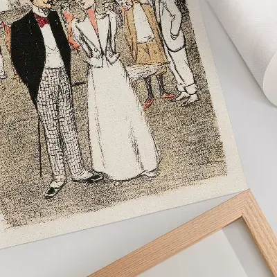 Poster Das ewige Trio (1899) Kupferstich von Théophile Alexandre Steinlen