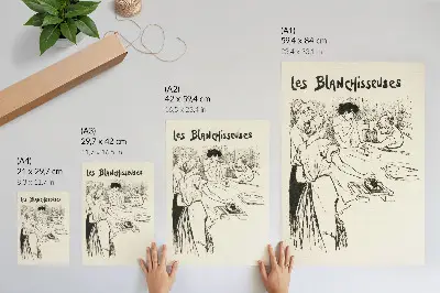 Poster Les Blanchisseuses von Théophile Alexandre Steinlen Kunstposter