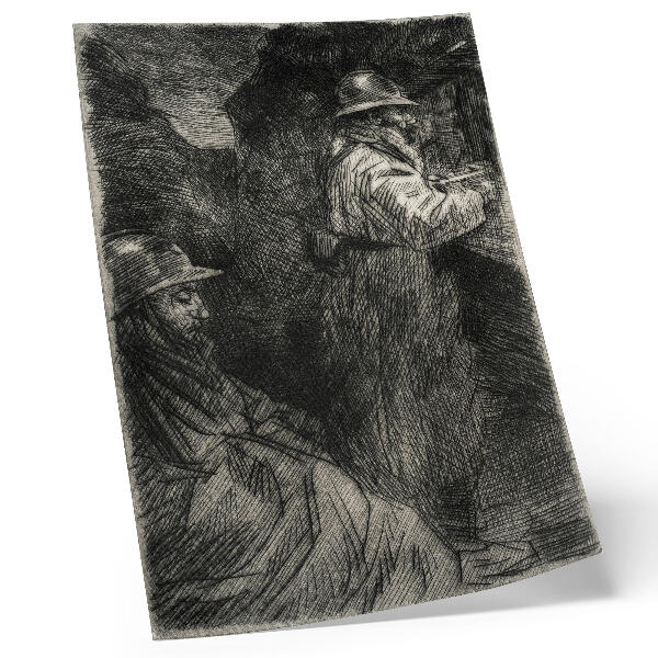 Kunstdruck leinwand In der Kaserne – Théophile Alexandre Steinlen