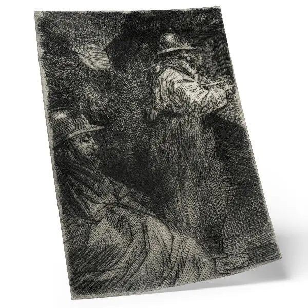 Kunstdruck auf Leinwand In der Kaserne von Théophile Alexandre Steinlen