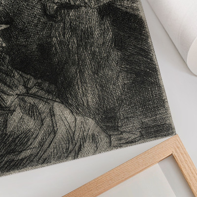 Kunstdruck leinwand In der Kaserne – Théophile Alexandre Steinlen
