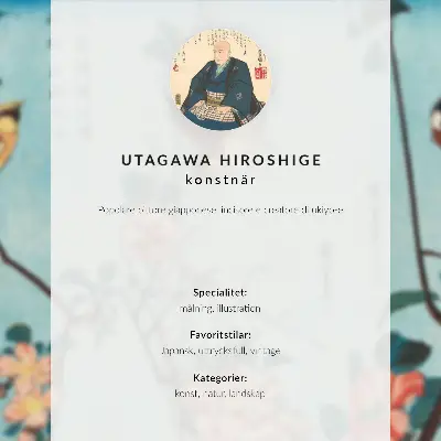 Poster Japanische Kiefer von Utagawa Hiroshige aus dem Jahrgang 1842–1843 im Ukiyo-e-Stil