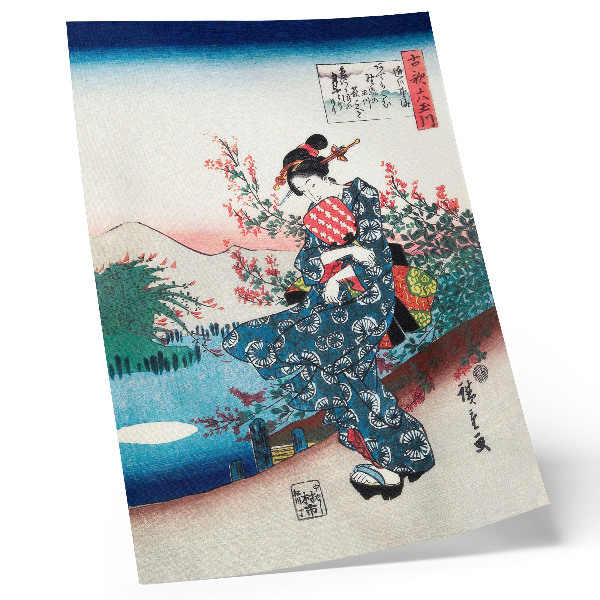 Kunstdruck leinwand Japanerin (1844-1846), Vintage-Holzschnitt von Utagawa Hiroshige