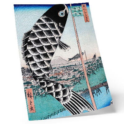 Wandposter Utagawa Hiroshiges Suidobashi- und Surugadai-Brücke (1857)