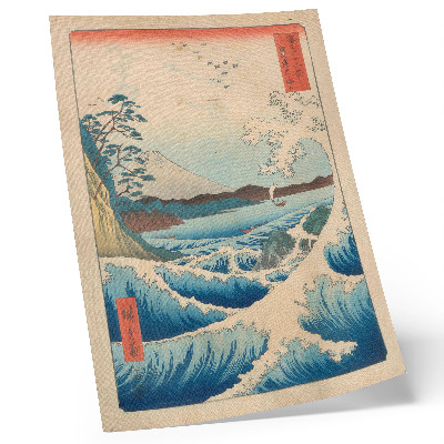 Kunstdruck leinwand Eine tolle Welle am Satta Beach in Suruga, aus der Serie Thirty-six Views of Fuji (Fuji Sanjuroku Kei) von Utagawa Kuniyos