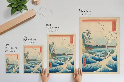 Kunstdruck auf Leinwand Eine tolle Welle am Satta Beach in Suruga aus der Serie Thirty-six Views of Fuji von Utagawa Kuniyos