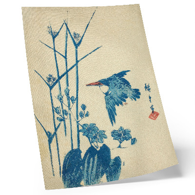 Poster Eisvogel und Monochorie von Utagawa Hiroshige
