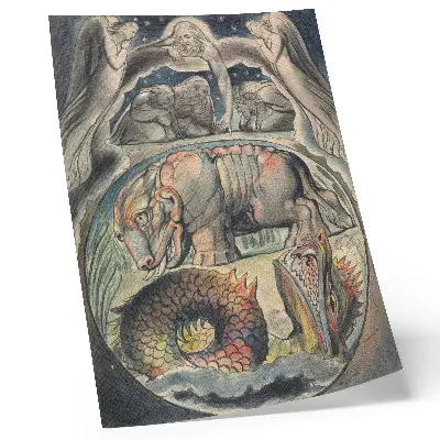 Behemoth und Leviathan (nach William Blake) Poster