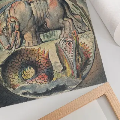 Behemoth und Leviathan (nach William Blake) Poster