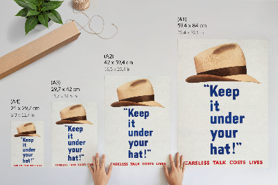 Kunstdruck leinwand Behalte es unter deinem Hut! (1940er Jahre) Hochauflösendes Poster von St. Michael's Press Ltd.
