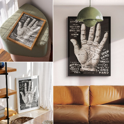 Wandposter Offene Hand, Handlesen