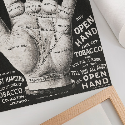 Wandposter Offene Hand, Handlesen