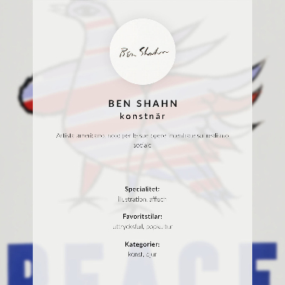 Kunstdruck leinwand McCarthy Peace (1968) mit Vogel von Ben Shahn