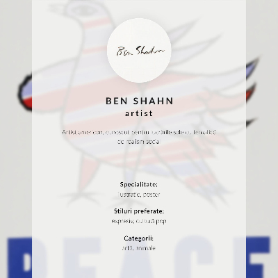 Kunstdruck leinwand McCarthy Peace (1968) mit Vogel von Ben Shahn