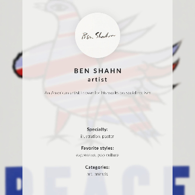 Kunstdruck leinwand McCarthy Peace (1968) mit Vogel von Ben Shahn