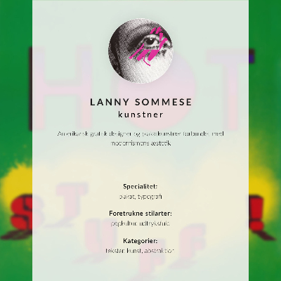 Kunstdruck leinwand Heißes Zeug! (1985) – Lanny Sommese-Plakat