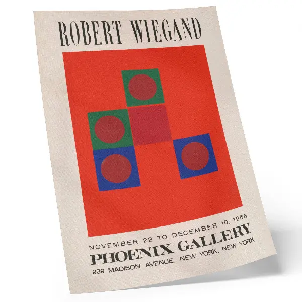 Wandposter Robert Wiegands Ausstellungsplakat von 1965