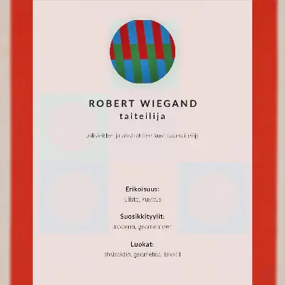 Wandposter Robert Wiegands Ausstellungsplakat von 1965