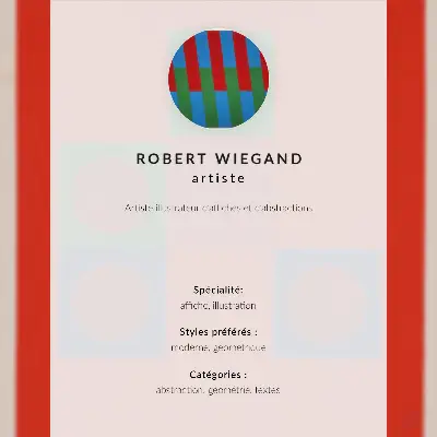 Wandposter Robert Wiegands Ausstellungsplakat von 1965