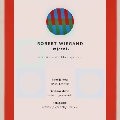 Wandposter Robert Wiegands Ausstellungsplakat (1965)