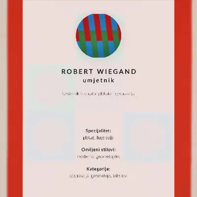 Wandposter Robert Wiegands Ausstellungsplakat von 1965