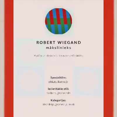 Wandposter Robert Wiegands Ausstellungsplakat von 1965