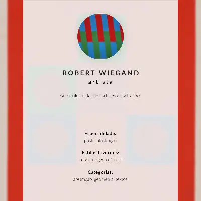 Wandposter Robert Wiegands Ausstellungsplakat von 1965