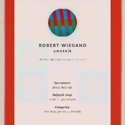 Wandposter Robert Wiegands Ausstellungsplakat von 1965