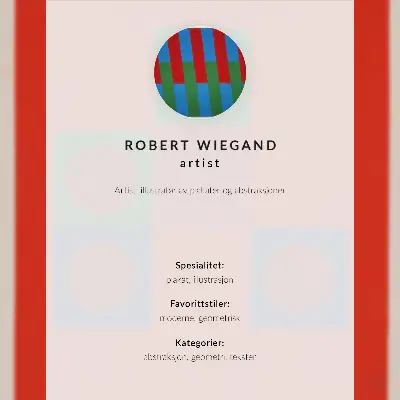 Wandposter Robert Wiegands Ausstellungsplakat von 1965