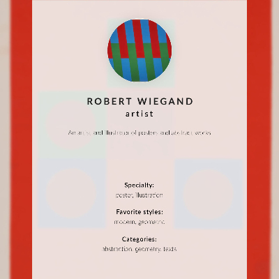 Wandposter Robert Wiegands Ausstellungsplakat (1965)