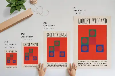 Wandposter Robert Wiegands Ausstellungsplakat von 1965