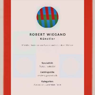 Wandposter Robert Wiegands Ausstellungsplakat (1965)