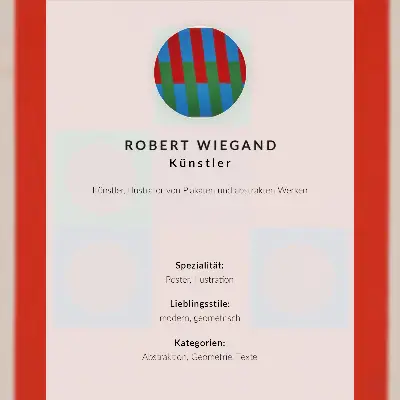 Wandposter Robert Wiegands Ausstellungsplakat von 1965