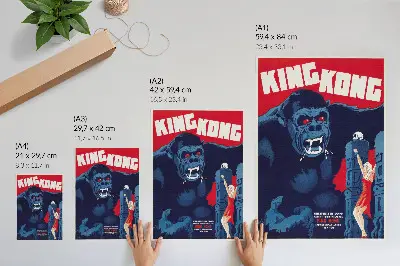 Wandposter dänisches Filmplakat für King Kong aus dem Jahr 1933