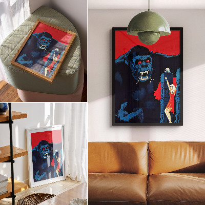 Poster Dänisches Filmplakat für King Kong (1933)
