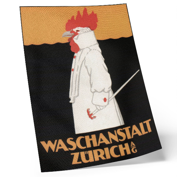 Kunstdruck leinwand Waschanstalt Zürich (1905), ein historisches Werbeplakat von Robert Hardmeyer