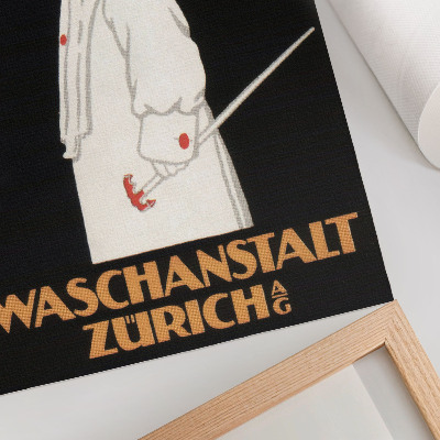 Kunstdruck leinwand Waschanstalt Zürich (1905), ein historisches Werbeplakat von Robert Hardmeyer