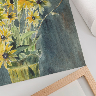 Kunstdruck leinwand Vase mit Rudbeckien (1915) von Hannah Borger Overbeck