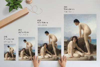 Poster Badende Frauen von William Adolphe Bouguereau