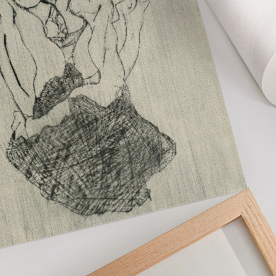 Poster „Egon Schieles Grafik“ (1971) von Egon Schiele – eine feminine Strichzeichnung aus der Sammlung des Metropolitan Museum of Art.