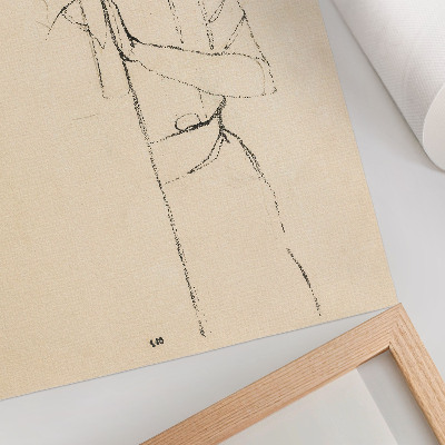 Kunstdruck leinwand Porträt einer Frau (1910) von Egon Schiele – eine weibliche Strichzeichnung aus der Sammlung des Metropolitan Museum of Art.