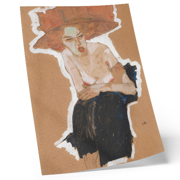 Kunstdruck leinwand „Der Schelm“ (1910), ein hochauflösendes Gemälde von Egon Schiele